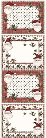 PAINEL TRICOLINE JOGO AMERICANO NATAL DOS SONHOS REF NAT 115 FUXICOS E FRICOTES 100% ALGODÃO