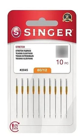 AGULHA SINGER 2045 80/12 10 UNID
