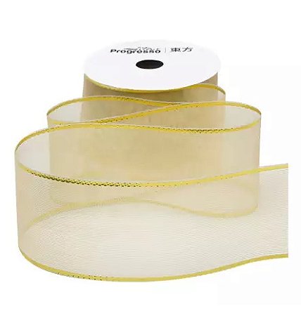FITA METALIZADA M012-038 COR 203 OURO 10 MTS