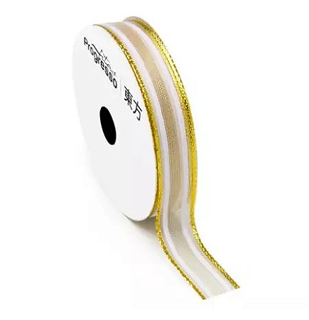 FITA METALIZADA M013-015 COR 203 OURO 10 MTS