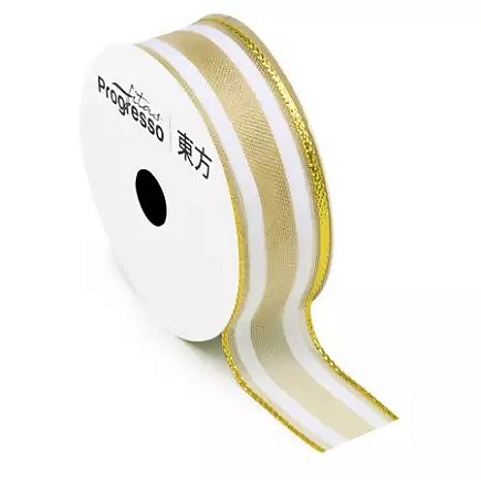FITA METALIZADA M013-025 COR 203 OURO 10 MTS