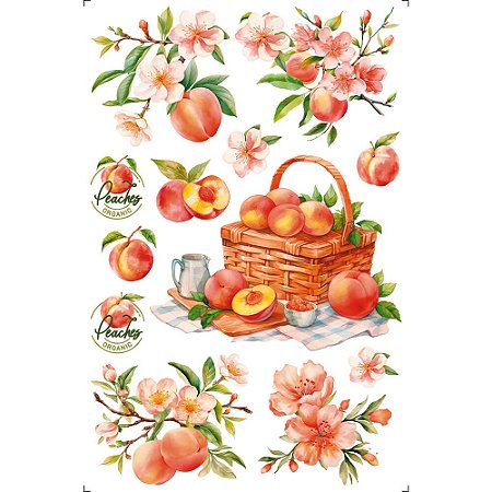 TRANSFER DE IMAGEM BIG 19,5 X 29,5 CM TIB-078 PESSEGOS