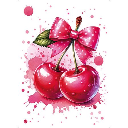 TRANSFER TÊXTIL 20X27,5CM TTR6-018 CEREJA LITOARTE