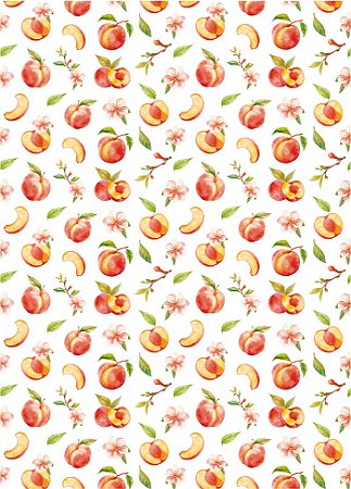 TRANSFER TÊXTIL 20X27,5CM TTR6-027 PESSEGO II LITOARTE