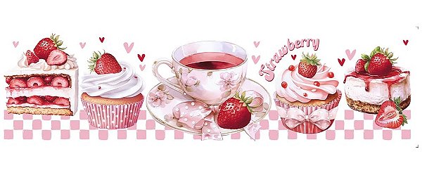 TRANSFER TÊXTIL 24X7CM TTB4-045 MORANGO LITOARTE