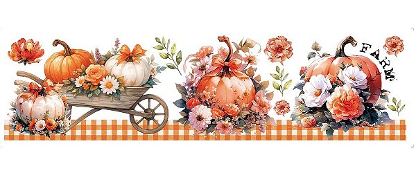 TRANSFER TÊXTIL 24X7CM TTB4-050 ABÓBORA LITOARTE