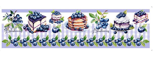 TRANSFER TÊXTIL 24X7CM TTB4-048 BLUEBERRY LITOARTE