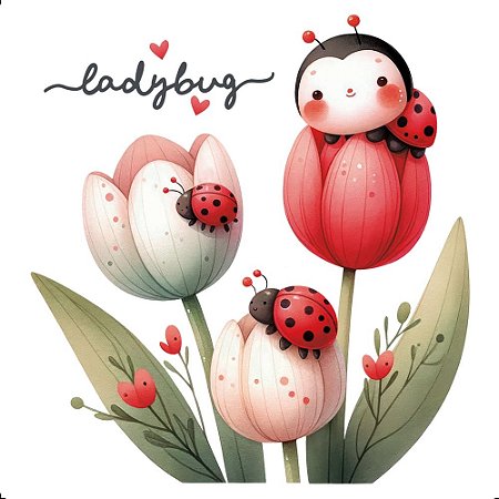 TRANSFER TÊXTIL 13,5 X 13,5CM TTQ4-029 JOANINHA LITOARTE