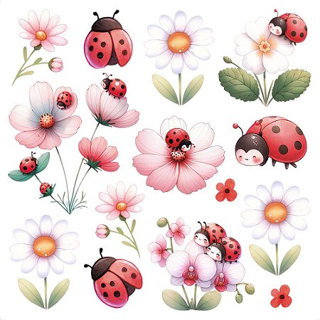 TRANSFER TÊXTIL 13,5 X 13,5CM TTQ4-034 JOANINHA III LITOARTE