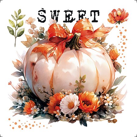 TRANSFER TÊXTIL 8X8CM TTQ2-009 ABÓBORA LITOARTE