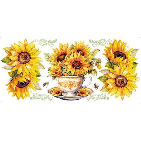TRANSFER TÊXTIL 27,5X12,8CM TTB5L-005 BARRADO GIRASSOIS