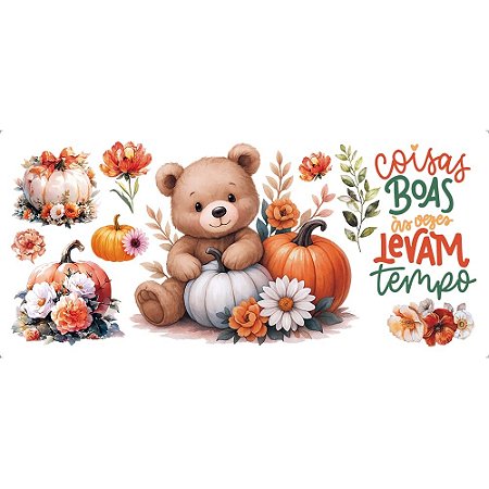 TRANSFER TÊXTIL 27,5X12,8CM TTB5-024 BARRA ABÓBORA LITOARTE