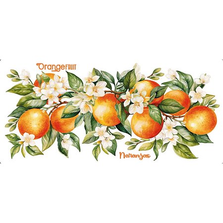 TRANSFER TÊXTIL 27,5X12,8CM TTB5-018 BARRADO LARANJAS LITOARTE