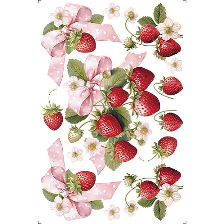 TRANSFER DE IMAGEM BIG 19,5 X 29,5 CM TIB-077 MORANGOS LITOARTE