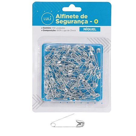 ALFINETE DE SEGURANCA TAM 0 COR NIQUEL PCT C/100