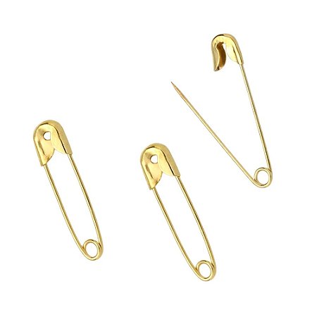 ALFINETE DE SEGURANÇA AFS-000 OURO C/ 100