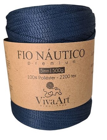FIO NÁUTICO 5MM 500 GR COR MARINHO VIVA ART