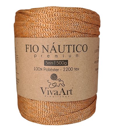 FIO NÁUTICO 5MM 500 GR COR MOSTARDA MESCLA VIVA ART