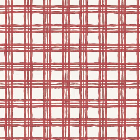Tecido Tricoline 100% algodão digital - Xadrez Natal vermelho - NAT103 - 50cm x 1,50m
