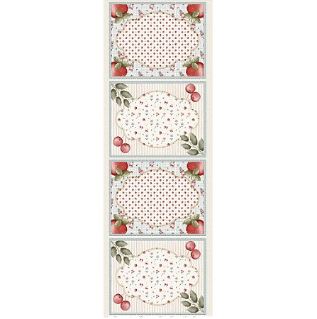 PAINEL JOGO AMERICANO FRUTAS VERMELHAS FRU011 FUXICOS E FRICOTES