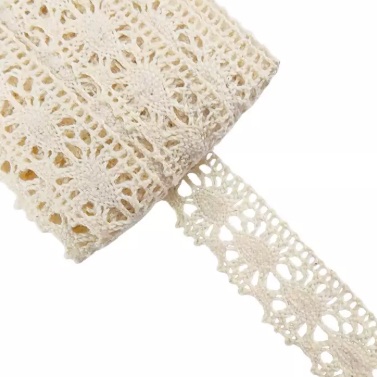 RENDA DE ALGODÃO REF-RA031 COR CRU 1,60CM 10 MTS ARTEPUNTO