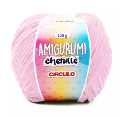 FIO AMIGURUMI CHENILLE COR 3077 QUARTZO 100G CÍRCULO