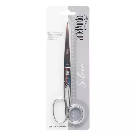 TESOURA PARA TECIDO SILVER PRATA 20,3 CM REF TE014 060 065 230 ARTEPUNTO