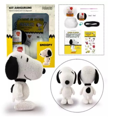 KIT AMIGURUMI PEANUTS COR 1 SNOOPY APROX 17,5 CM