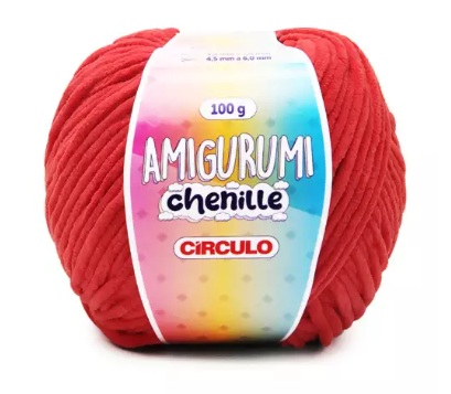 FIO AMIGURUMI CHENILLE COR 3635 PAIXÃO 100G CÍRCULO