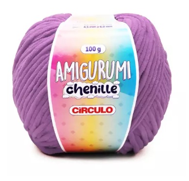 FIO AMIGURUMI CHENILLE COR 6034 REALEZA 100G CÍRCULO