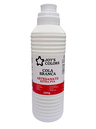 COLA BRANCA ARTESANATO EXTRA PVA ADESIVO JOYS COLORS 500 GR