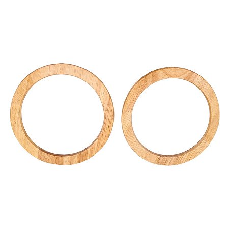 ALÇA REDONDA 14CM MADEIRA BEGE