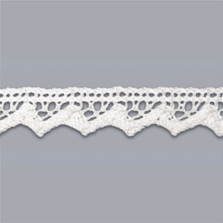 RENDA DE ALGODÃO REF-RA002 COR 001 BRANCO 1,4CM 10 MTS ARTEPUNTO