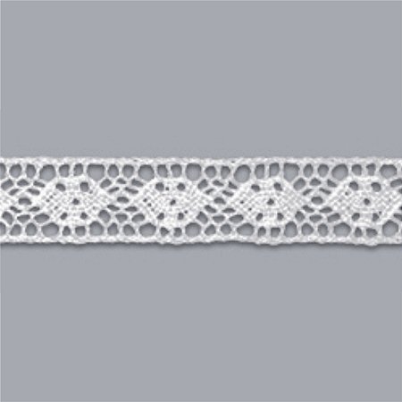 RENDA DE ALGODÃO REF-RA003 COR 001 BRANCO 1,5CM 10 MTS ARTEPUNTO