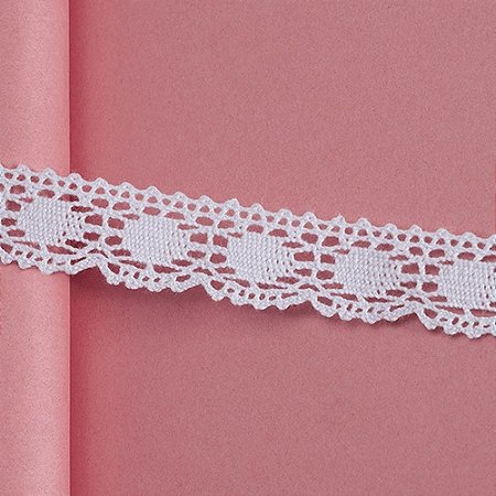 RENDA DE ALGODÃO REF-RA041 COR 001 BRANCO 1,5CM 10 MTS ARTEPUNTO