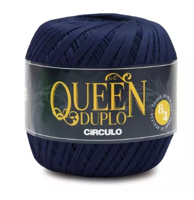 FIO QUEEN DUPLO 8/4 COR 2856 ANIL PROFUNDO 100 GR CÍRCULO