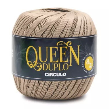 FIO QUEEN DUPLO 8/4 COR 7650 AMÊNDOA 100 GR CÍRCULO