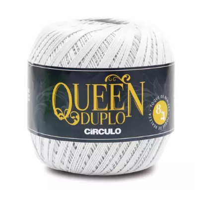 FIO QUEEN DUPLO 8/4 COR 8001 BRANCO 100 GR CÍRCULO