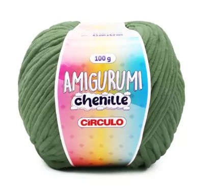 FIO AMIGURUMI CHENILLE COR 5442 NATUREZA 100G CÍRCULO