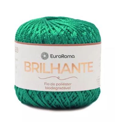 EUROROMA BRILHANTE COR 803 VERDE BANDEIRA 100 GR 136 MTS
