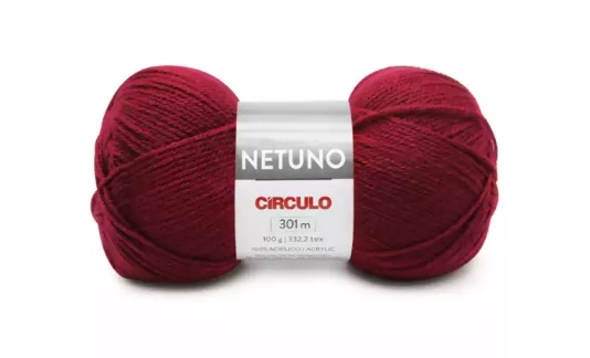 FIO NETUNO CÍRCULO COR 3361 BORGONHA 100 GR