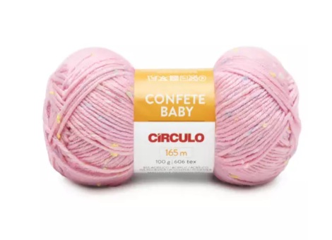FIO CONFETE BABY CÍRCULO COR 769 CHICLETE