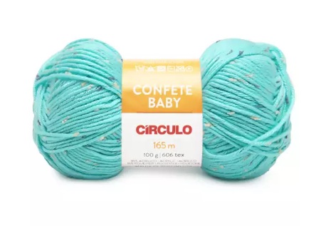 FIO CONFETE BABY CÍRCULO COR 550 VERDE CANDY