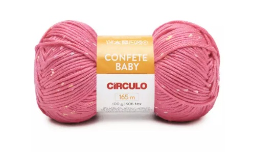 FIO CONFETE BABY CÍRCULO COR 3334 TULIPA