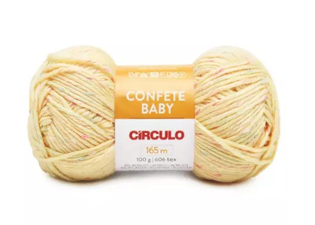FIO CONFETE BABY CÍRCULO COR 1114 AMARELO CANDY