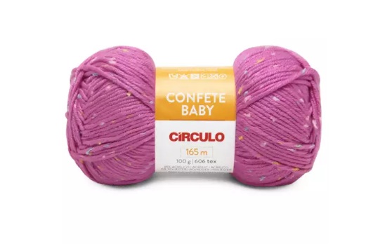 FIO CONFETE BABY CÍRCULO COR 6092 ROSA FUCSIA