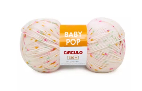 FIO BABY POP CÍRCULO COR 8028 ARROZ DOCE 100 GR