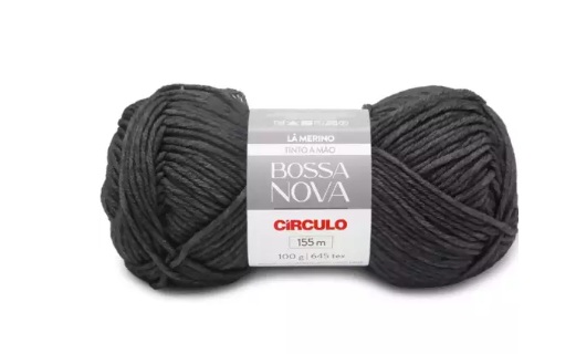 LÃ BOSSA NOVA CÍRCULO COR 0940 PRETO 100 GR