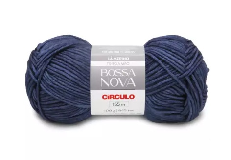 LÃ BOSSA NOVA CÍRCULO COR 2584 AZUL MARINHO 100 GR