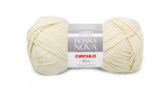 LÃ BOSSA NOVA CÍRCULO COR 0020 NATURAL 100 GR
